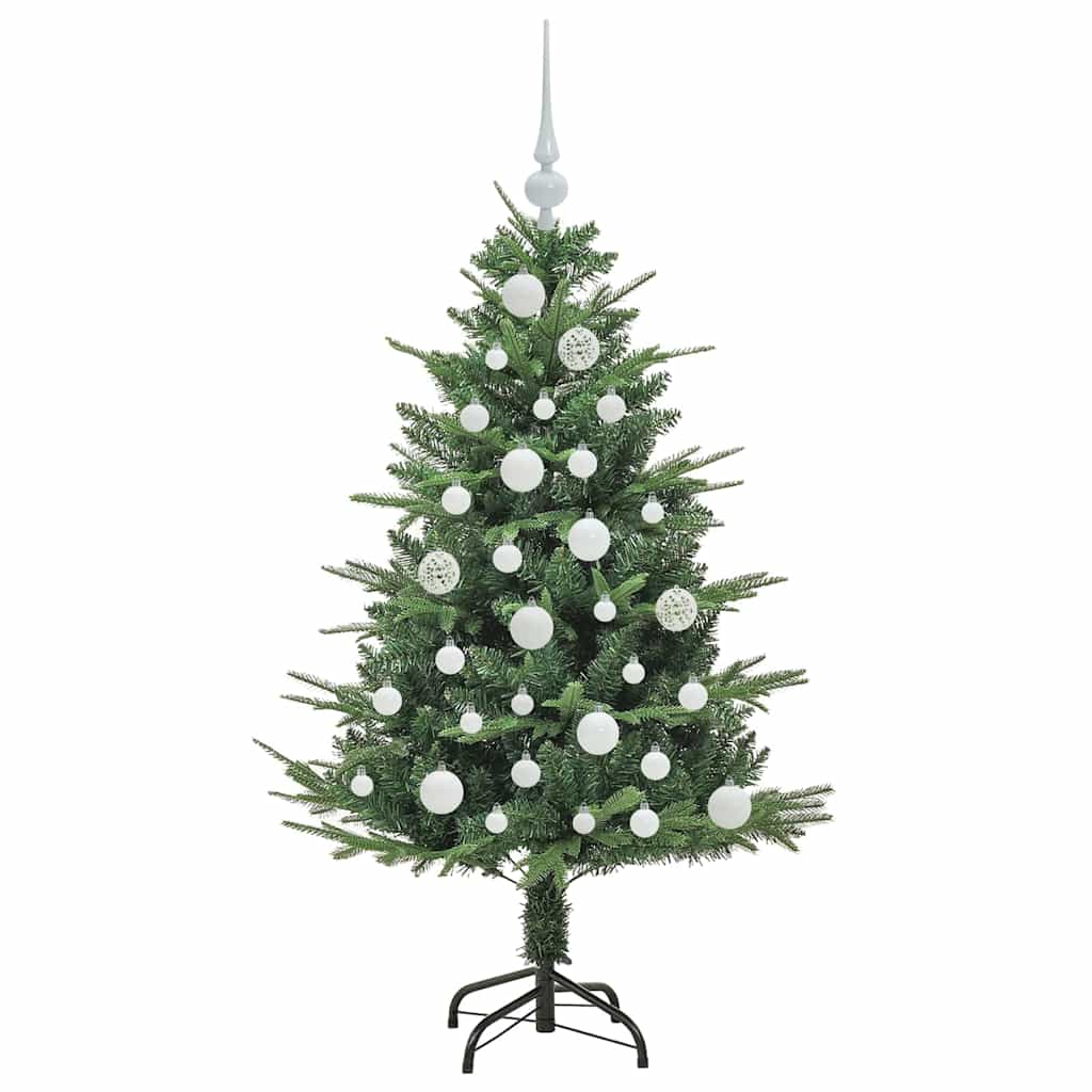 Kunstmatige Vorstverlichte Kerstboom met Bal Set Groen 120 cm