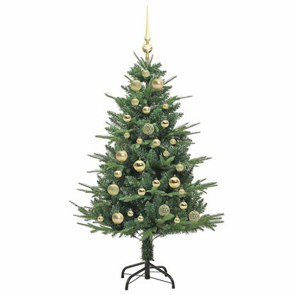 Kunstmatige Vorstverlichte Kerstboom met Bal Set Groen 120 cm