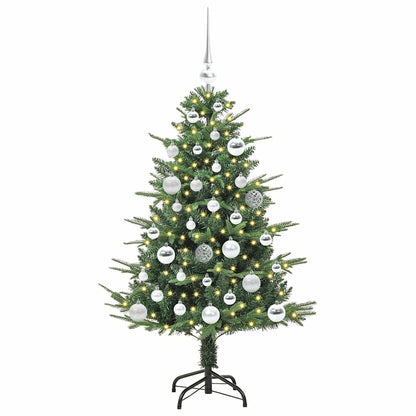 Kunstmatige Vorstverlichte Kerstboom met Bal Set Groen 120 cm