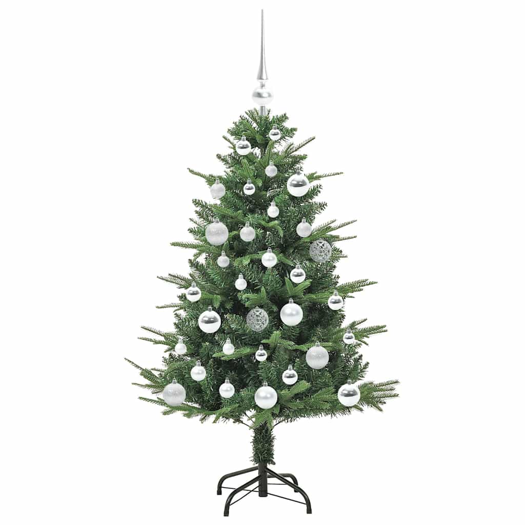 Kunstmatige Vorstverlichte Kerstboom met Bal Set Groen 120 cm