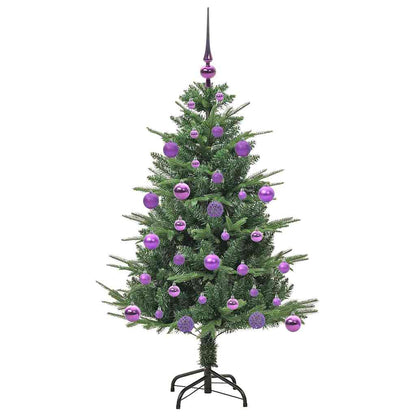 Kunstmatige Vorstverlichte Kerstboom met Bal Set Groen 120 cm