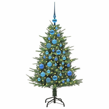 Kunstmatige Vorstverlichte Kerstboom met Bal Set Groen 120 cm
