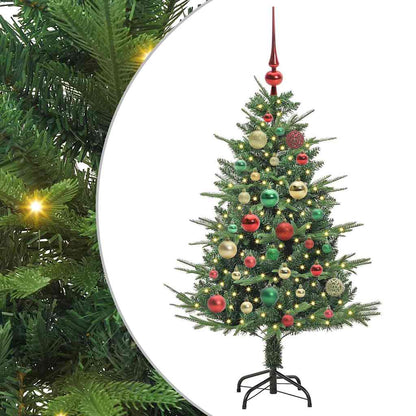 Kunstmatige Vorstverlichte Kerstboom met Bal Set Groen 120 cm