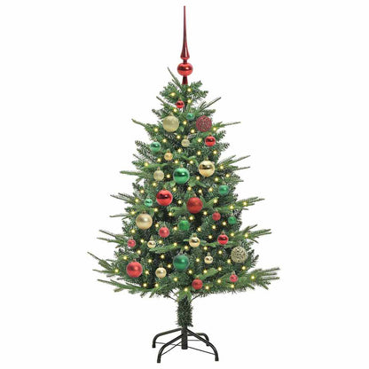 Kunstmatige Vorstverlichte Kerstboom met Bal Set Groen 120 cm