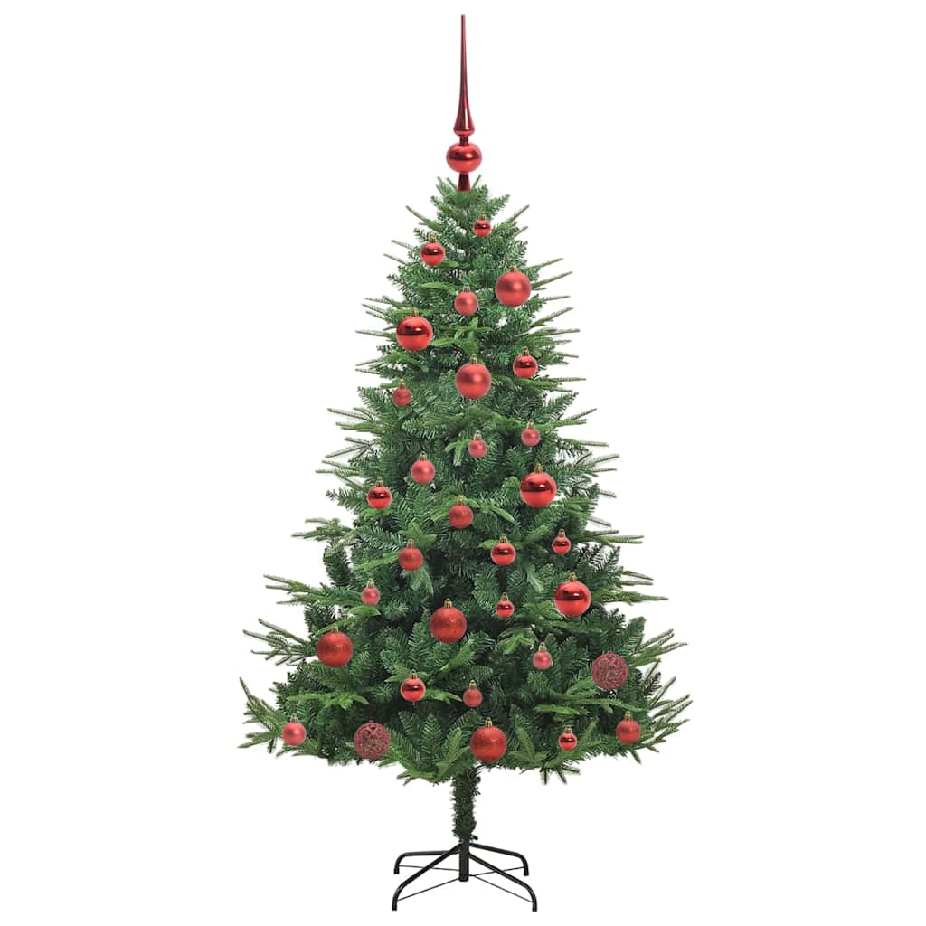 Kunstmatige Vorstverlichte Kerstboom met Bal Set Groen 150 cm