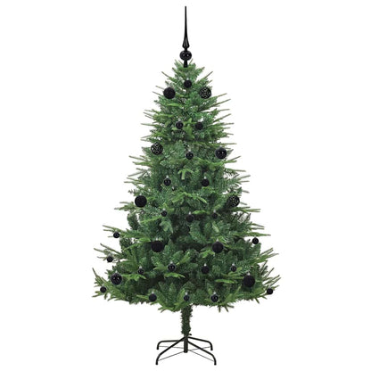 Kunstmatige Vorstverlichte Kerstboom met Bal Set Groen 150 cm