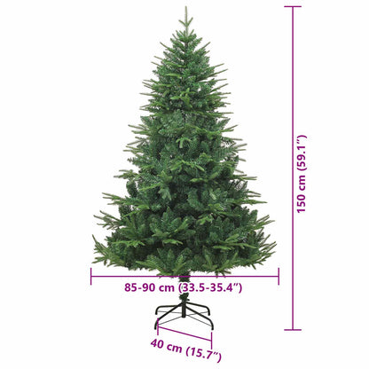 Kunstmatige Vorstverlichte Kerstboom met Bal Set Groen 150 cm