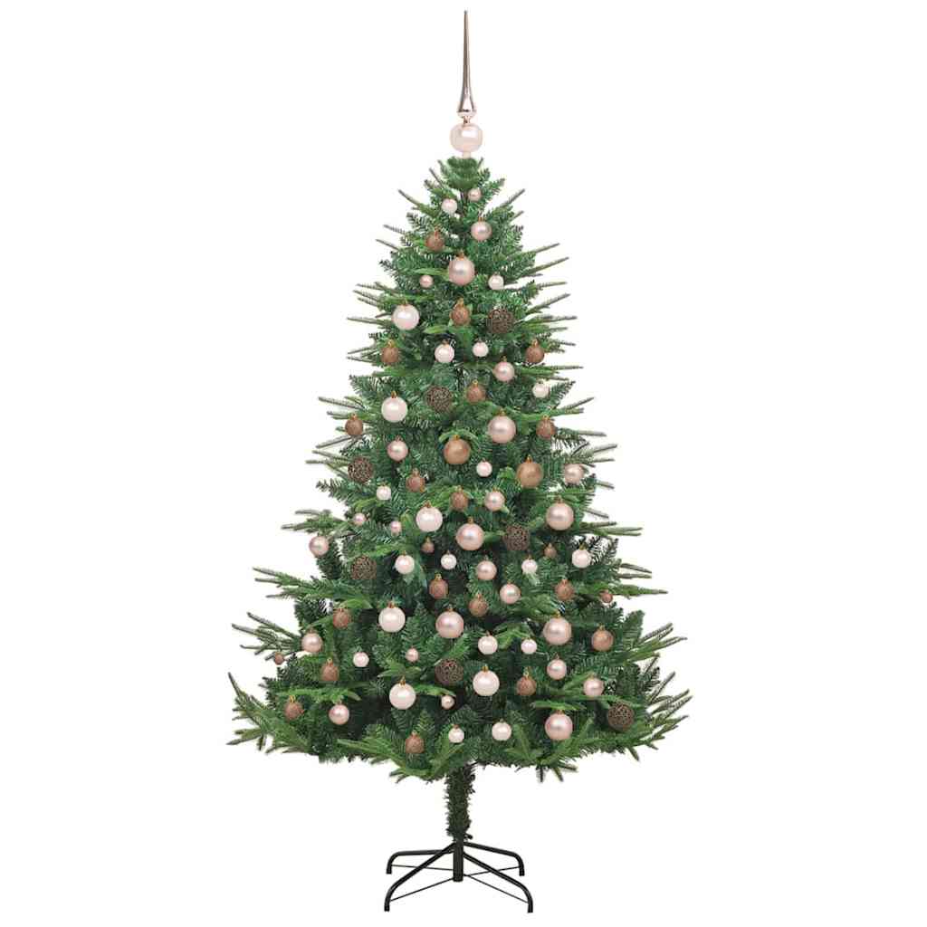 Kunstmatige Vorstverlichte Kerstboom met Bal Set Groen 180 cm