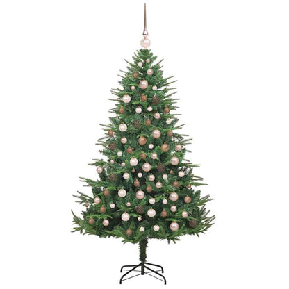 Kunstmatige Vorstverlichte Kerstboom met Bal Set Groen 180 cm
