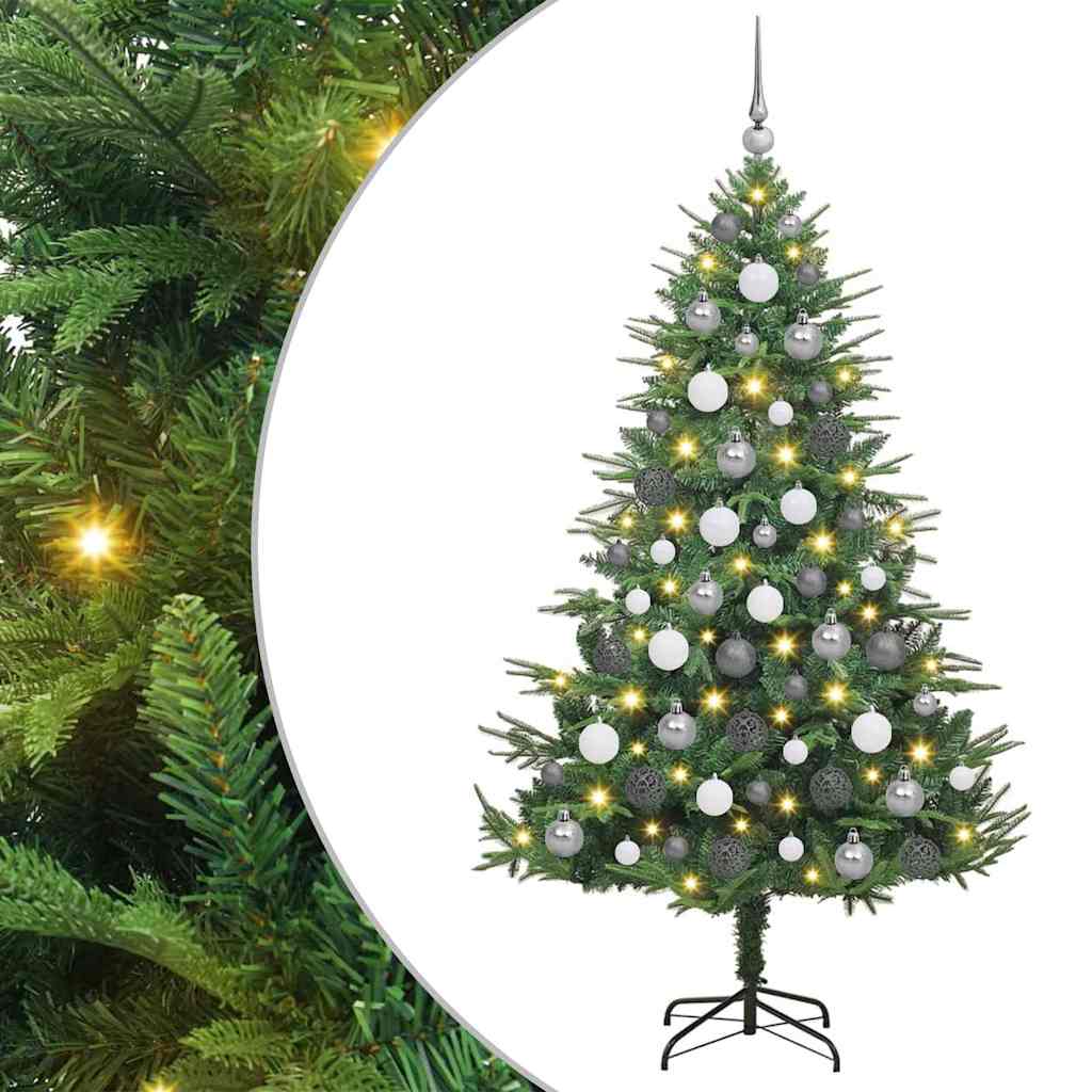 Kunstmatige Vorstverlichte Kerstboom met Bal Set Groen 180 cm