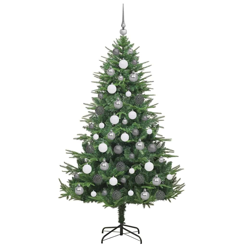 Kunstmatige Vorstverlichte Kerstboom met Bal Set Groen 180 cm