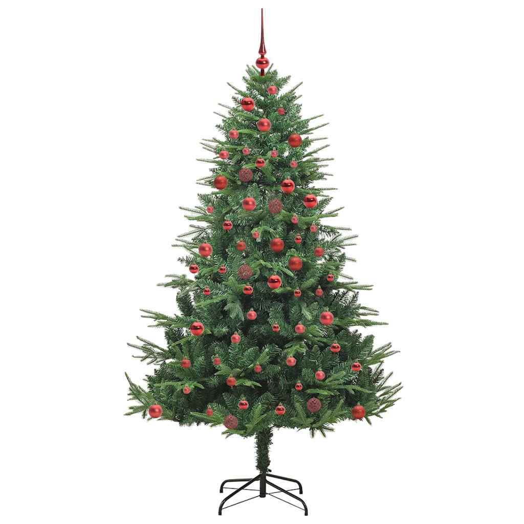 Kunstmatige Vorstverlichte Kerstboom met Bal Set Groen 180 cm