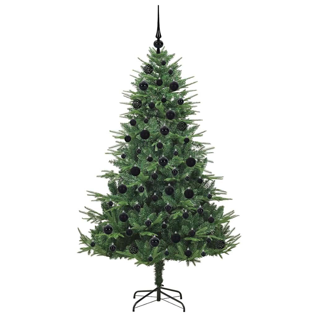 Kunstmatige Vorstverlichte Kerstboom met Bal Set Groen 180 cm