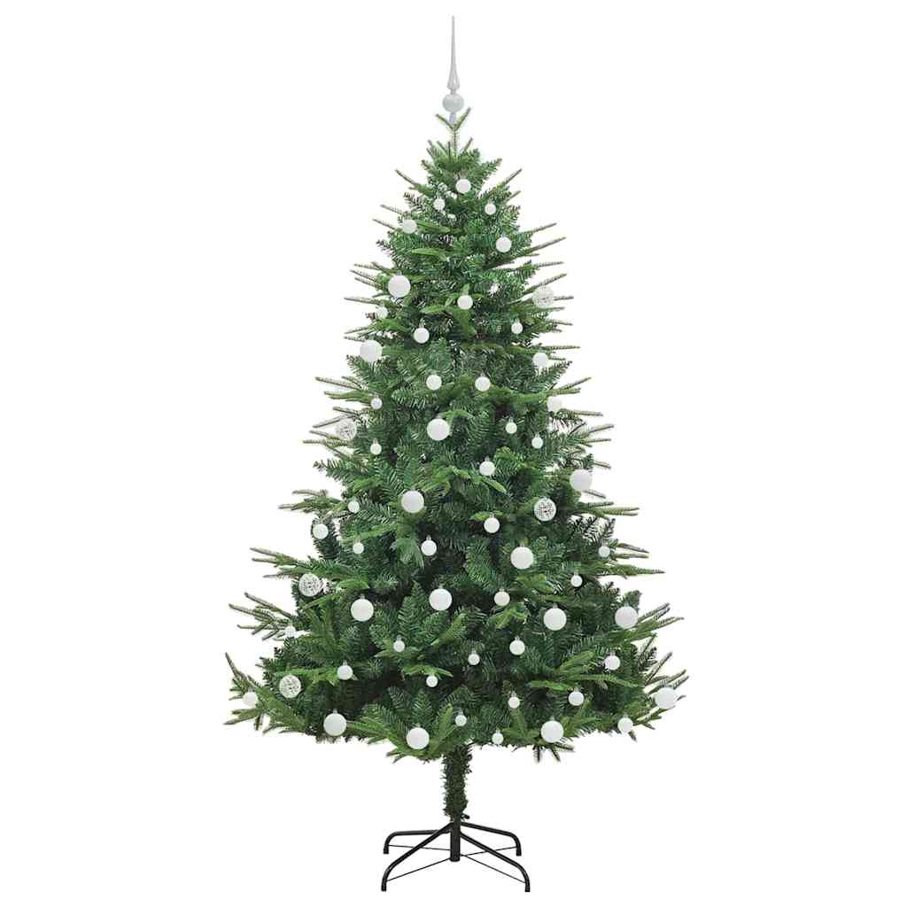 Kunstmatige Vorstverlichte Kerstboom met Bal Set Groen 180 cm