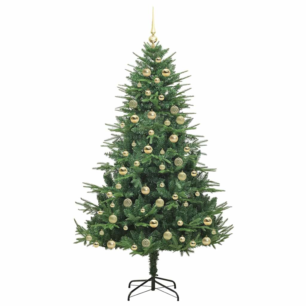 Kunstmatige Vorstverlichte Kerstboom met Bal Set Groen 180 cm