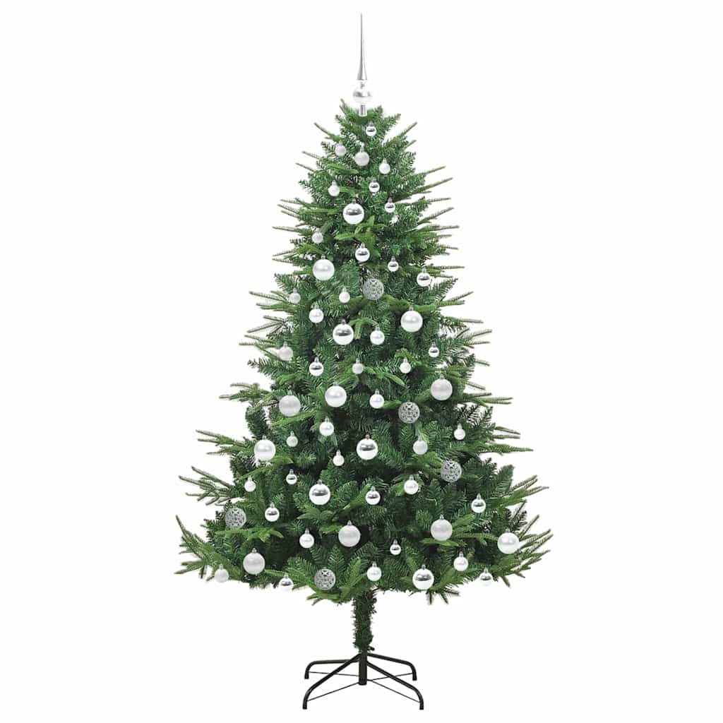 Kunstmatige Vorstverlichte Kerstboom met Bal Set Groen 180 cm