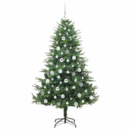 Kunstmatige Vorstverlichte Kerstboom met Bal Set Groen 180 cm