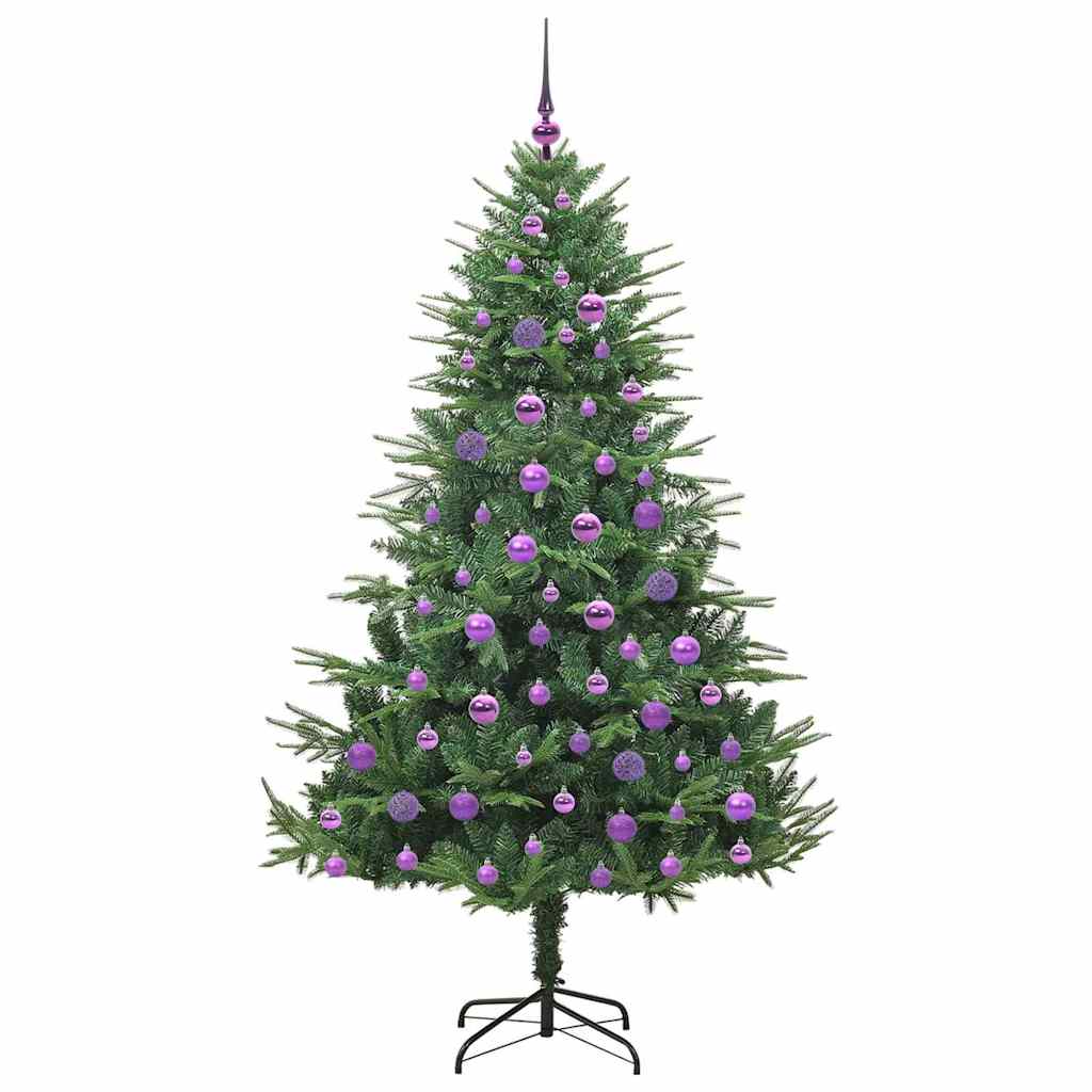 Kunstmatige Vorstverlichte Kerstboom met Bal Set Groen 180 cm