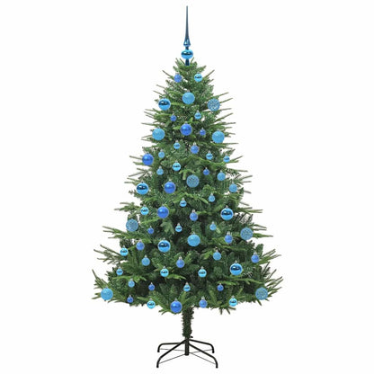 Kunstmatige Vorstverlichte Kerstboom met Bal Set Groen 180 cm