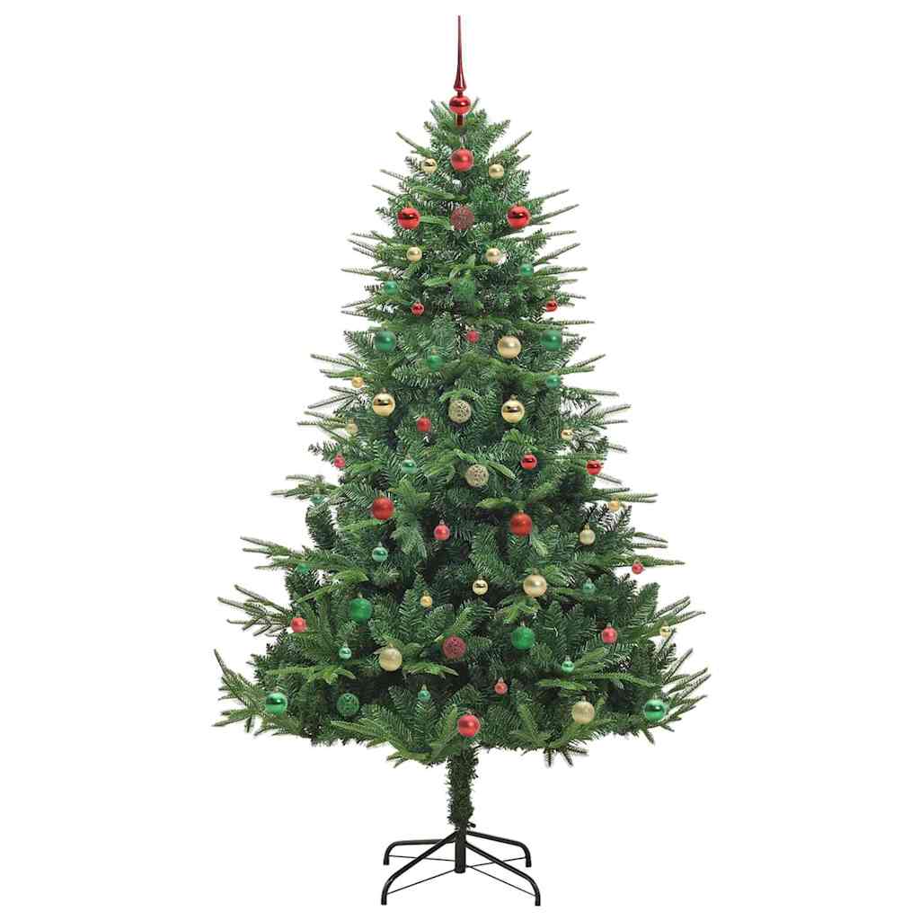 Kunstmatige Vorstverlichte Kerstboom met Bal Set Groen 180 cm