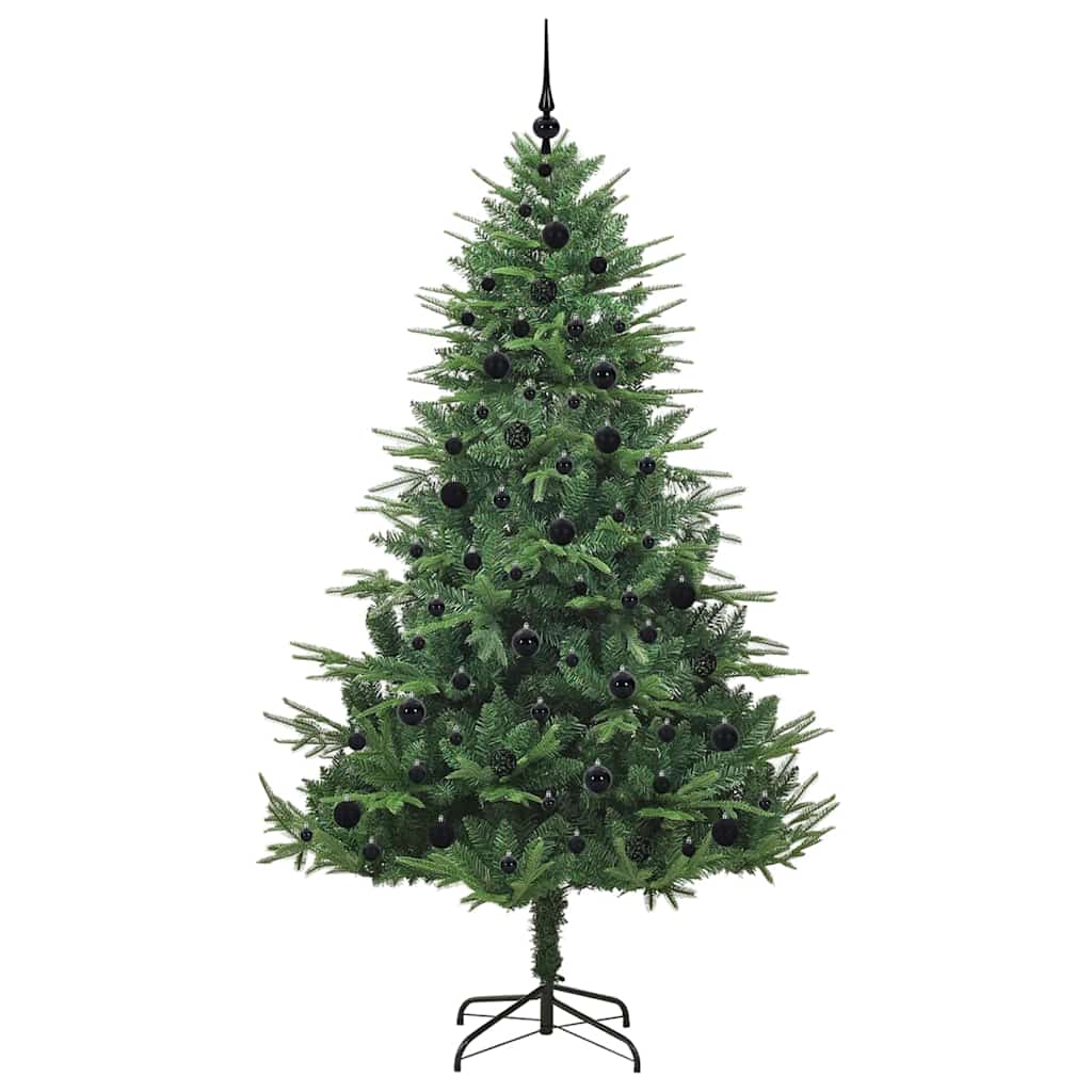 Kunstmatige Vorstverlichte Kerstboom met Bal Set Groen 210 cm