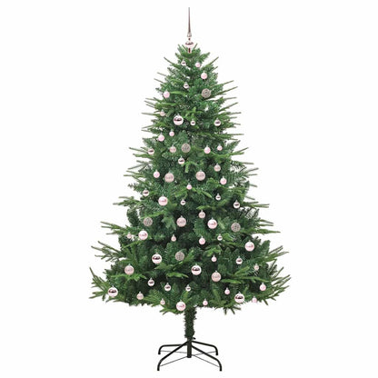 Kunstmatige Vorstverlichte Kerstboom met Bal Set Groen 210 cm