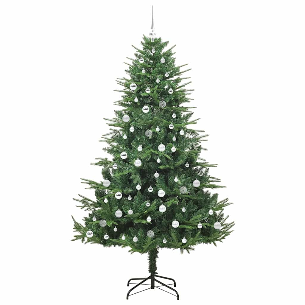 Kunstmatige Vorstverlichte Kerstboom met Bal Set Groen 210 cm