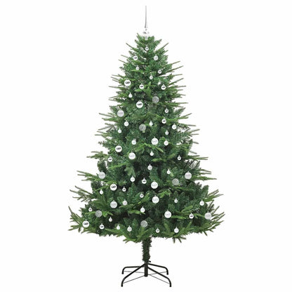 Kunstmatige Vorstverlichte Kerstboom met Bal Set Groen 210 cm
