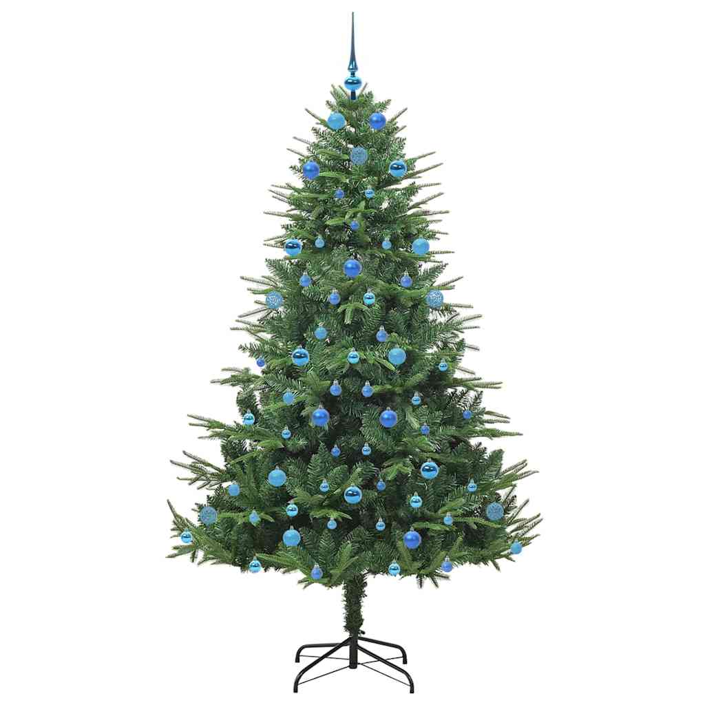 Kunstmatige Vorstverlichte Kerstboom met Bal Set Groen 210 cm