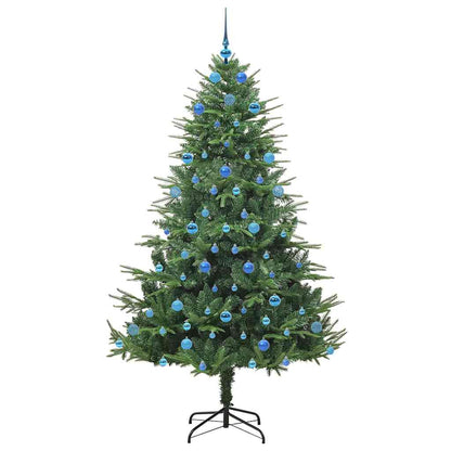 Kunstmatige Vorstverlichte Kerstboom met Bal Set Groen 210 cm