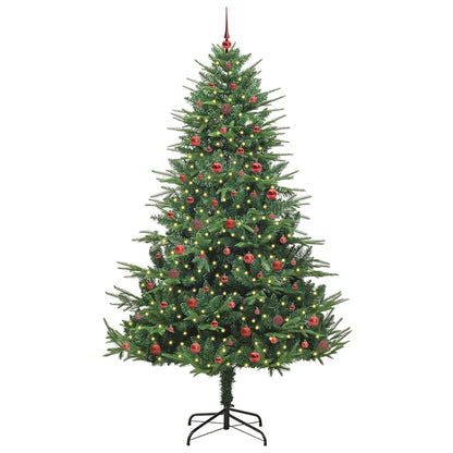 Kunstmatige Vorstverlichte Kerstboom met Bal Set Groen 240 cm