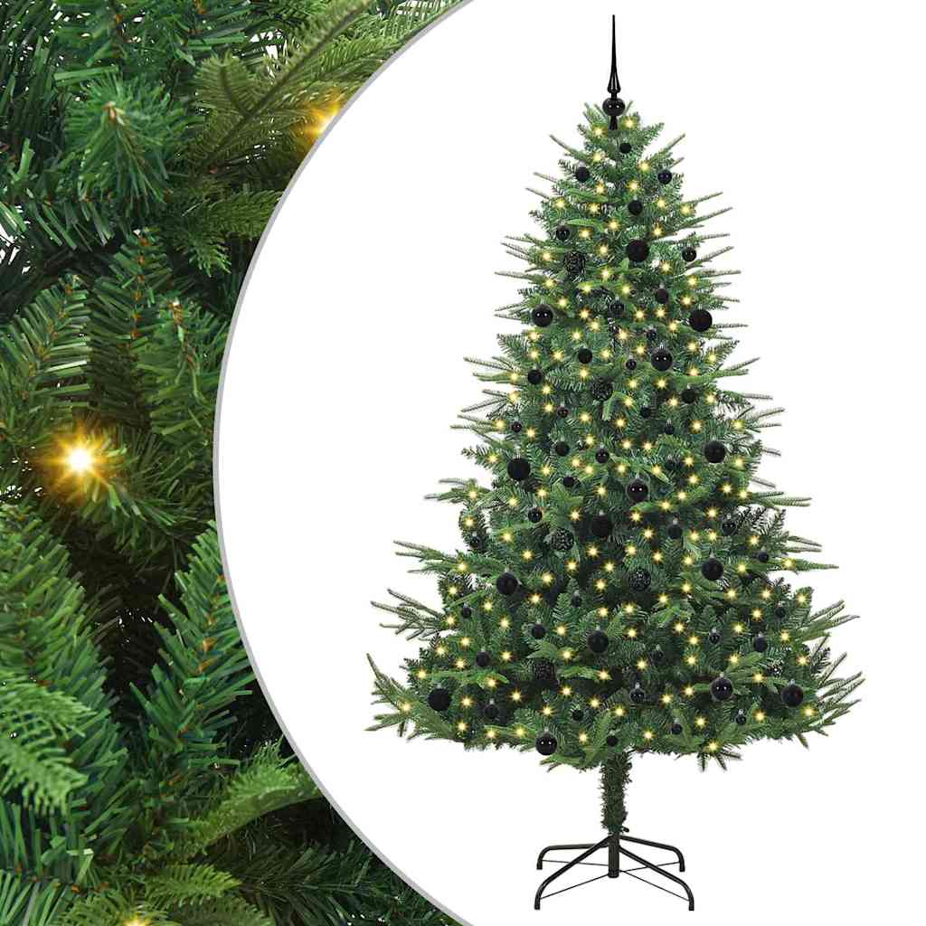 Kunstmatige Vorstverlichte Kerstboom met Bal Set Groen 240 cm