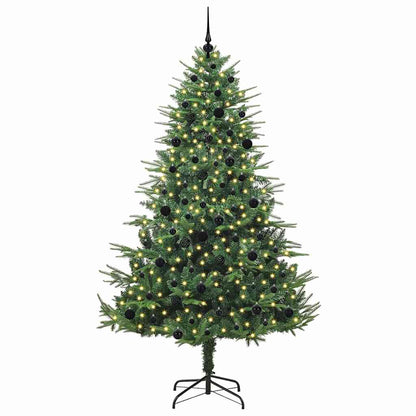 Kunstmatige Vorstverlichte Kerstboom met Bal Set Groen 240 cm