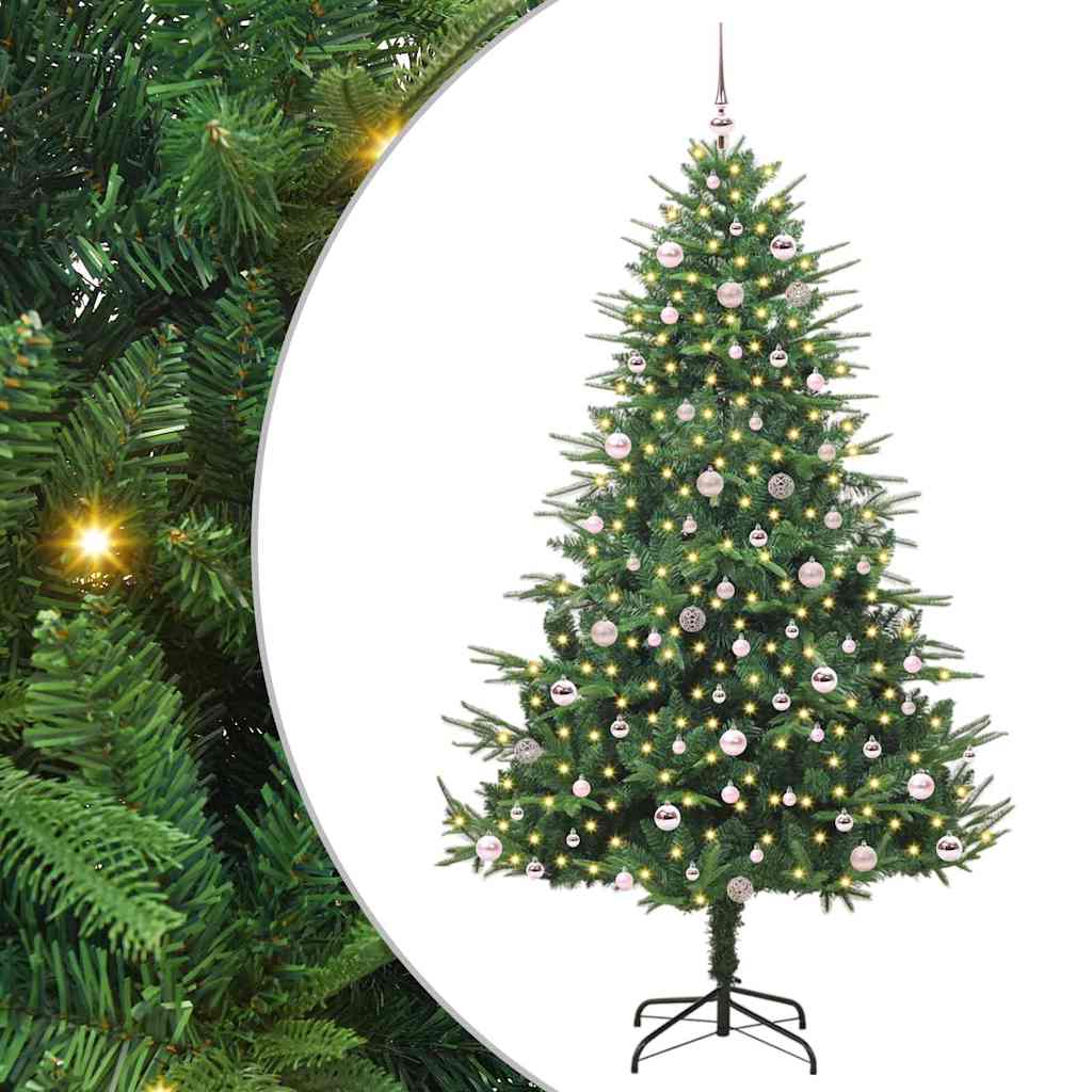 Kunstmatige Vorstverlichte Kerstboom met Bal Set Groen 240 cm