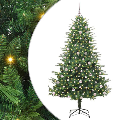 Kunstmatige Vorstverlichte Kerstboom met Bal Set Groen 240 cm