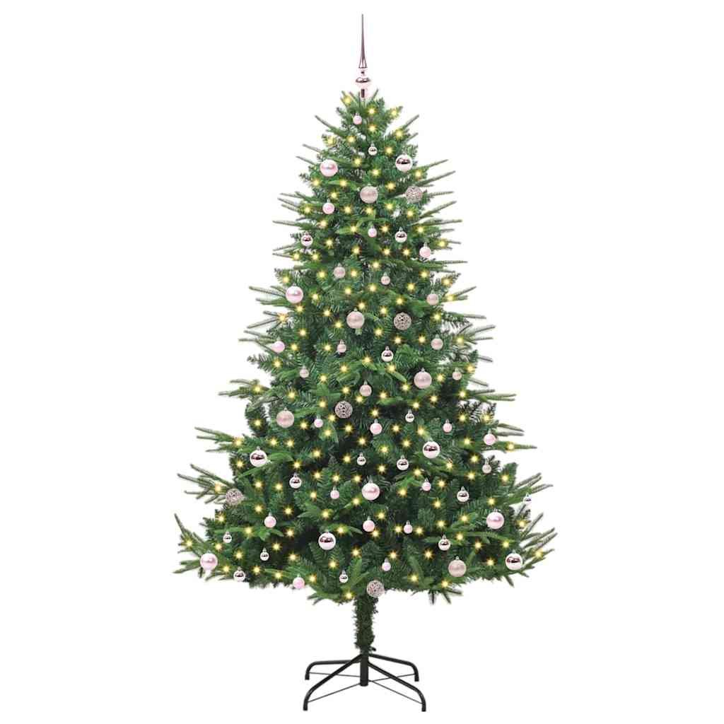 Kunstmatige Vorstverlichte Kerstboom met Bal Set Groen 240 cm