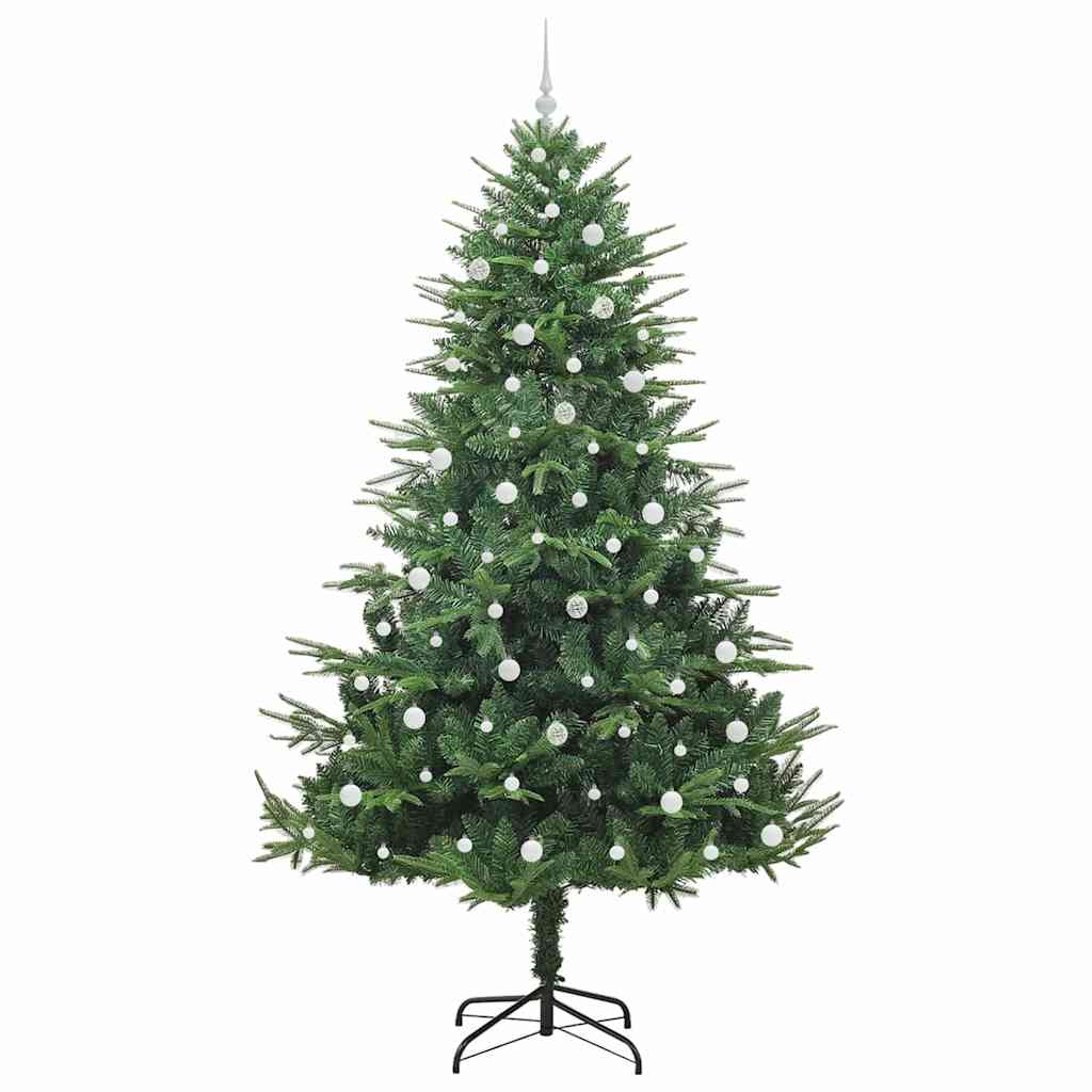 Kunstmatige Vorstverlichte Kerstboom met Bal Set Groen 240 cm