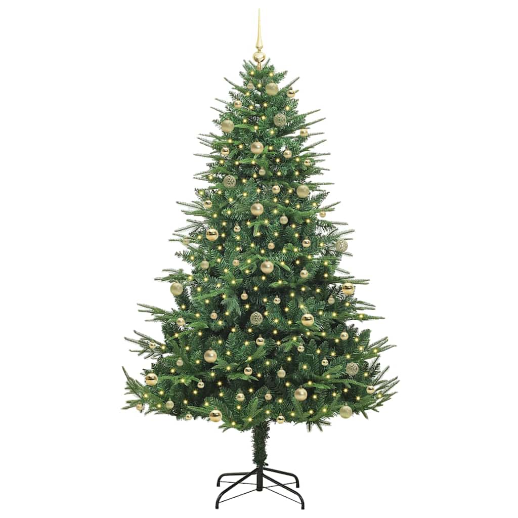 Kunstmatige Vorstverlichte Kerstboom met Bal Set Groen 240 cm