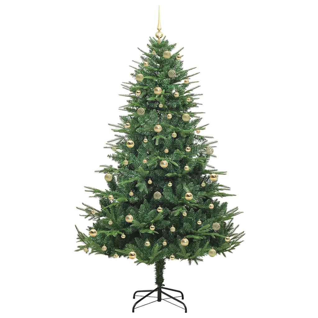 Kunstmatige Vorstverlichte Kerstboom met Bal Set Groen 240 cm