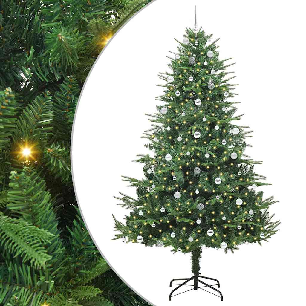 Kunstmatige Vorstverlichte Kerstboom met Bal Set Groen 240 cm