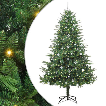 Kunstmatige Vorstverlichte Kerstboom met Bal Set Groen 240 cm