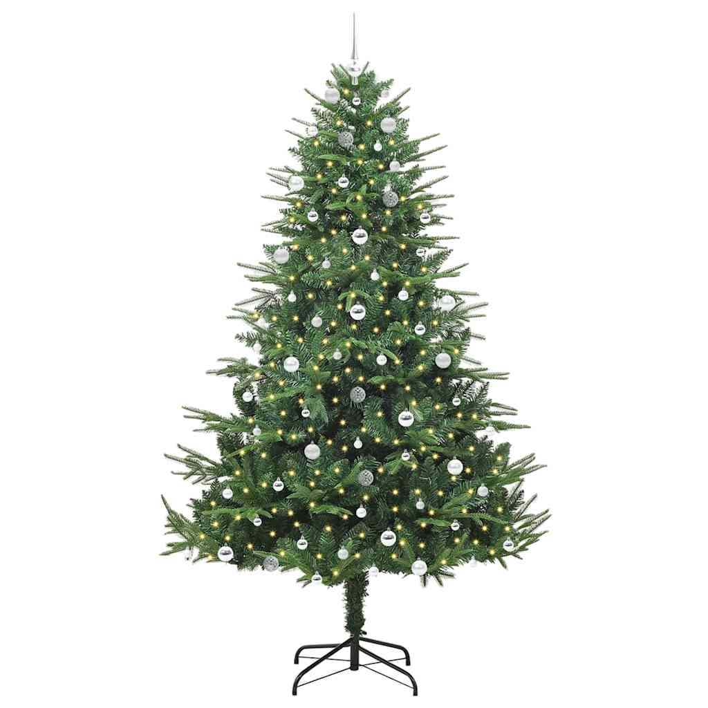 Kunstmatige Vorstverlichte Kerstboom met Bal Set Groen 240 cm