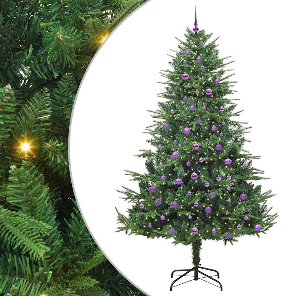 Kunstmatige Vorstverlichte Kerstboom met Bal Set Groen 240 cm