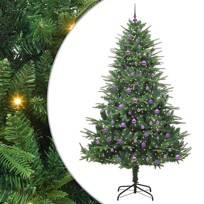 Kunstmatige Vorstverlichte Kerstboom met Bal Set Groen 240 cm