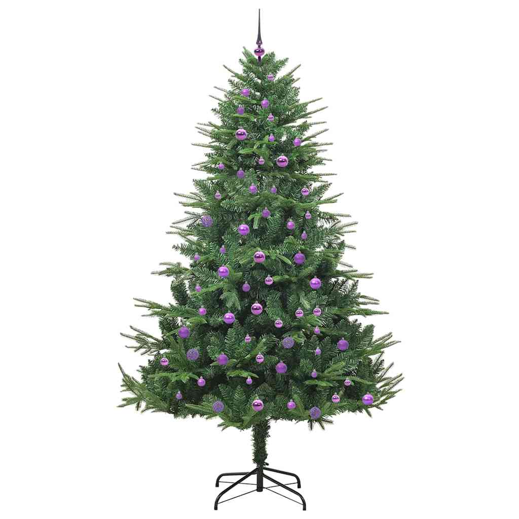 Kunstmatige Vorstverlichte Kerstboom met Bal Set Groen 240 cm