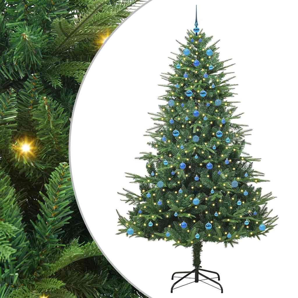 Kunstmatige Vorstverlichte Kerstboom met Bal Set Groen 240 cm