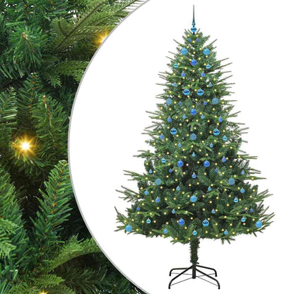 Kunstmatige Vorstverlichte Kerstboom met Bal Set Groen 240 cm