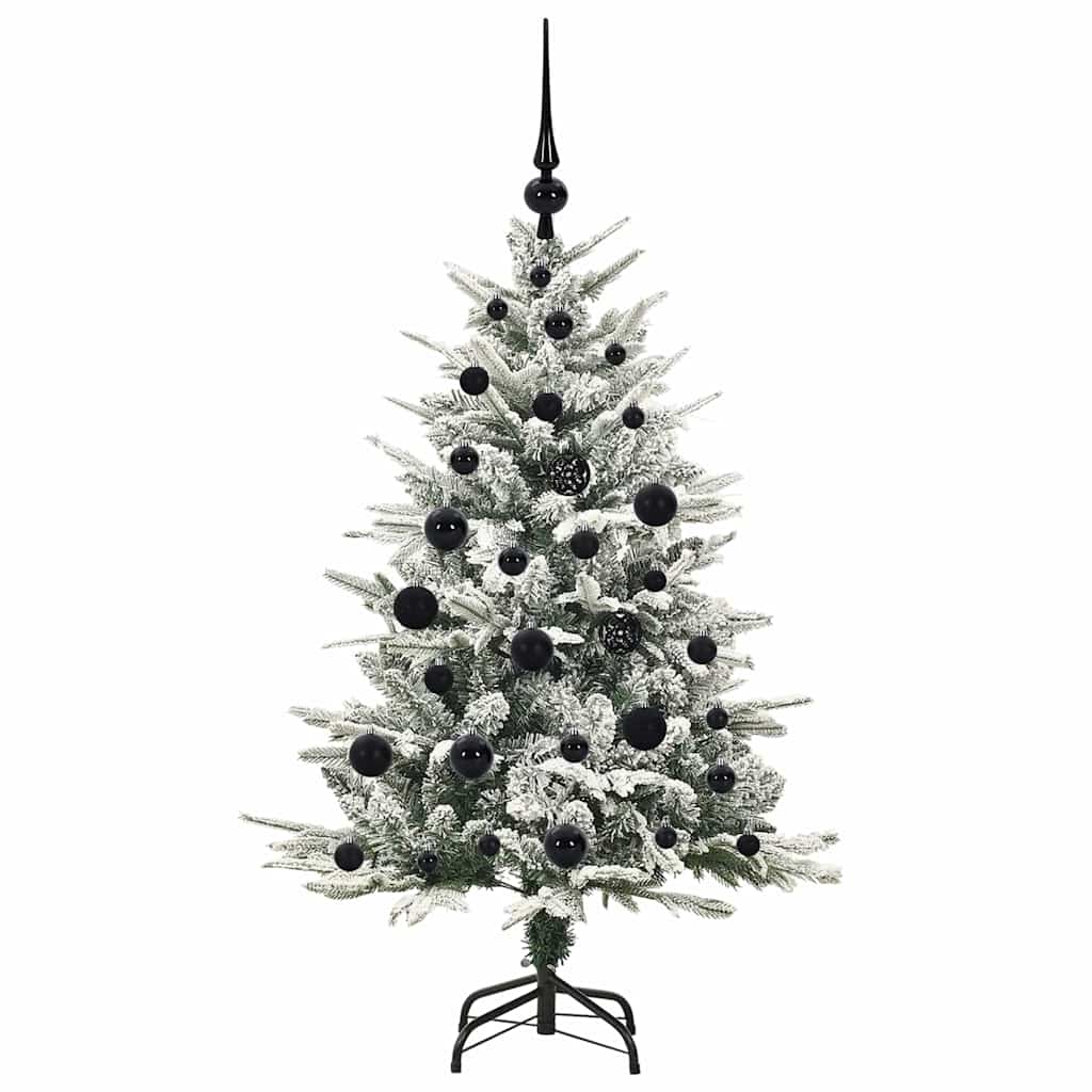 Kunstmatige Vorstverlichte Kerstboom met Bal Set Groen 120 cm