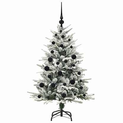 Kunstmatige Vorstverlichte Kerstboom met Bal Set Groen 120 cm