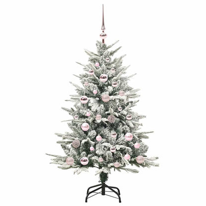 Kunstmatige Vorstverlichte Kerstboom met Bal Set Groen 120 cm